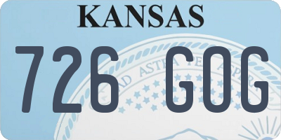 KS license plate 726GOG