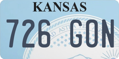 KS license plate 726GON