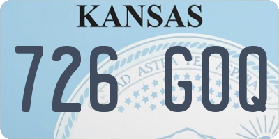 KS license plate 726GOQ