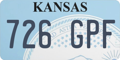 KS license plate 726GPF
