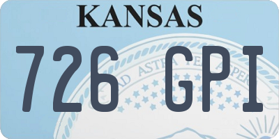 KS license plate 726GPI