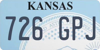 KS license plate 726GPJ