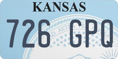 KS license plate 726GPQ