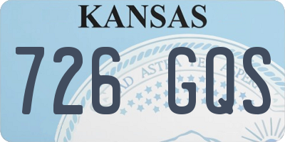 KS license plate 726GQS