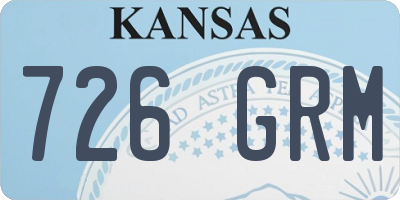 KS license plate 726GRM