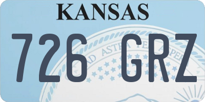 KS license plate 726GRZ