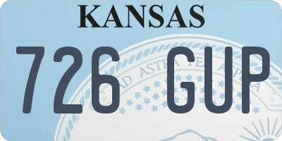 KS license plate 726GUP