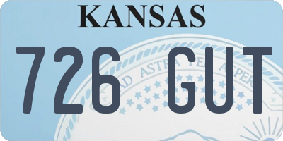 KS license plate 726GUT