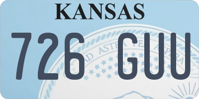 KS license plate 726GUU