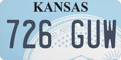 KS license plate 726GUW