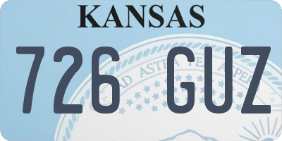 KS license plate 726GUZ