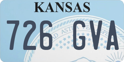 KS license plate 726GVA
