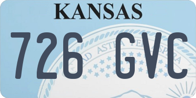 KS license plate 726GVC