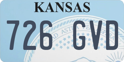 KS license plate 726GVD