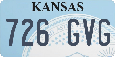KS license plate 726GVG