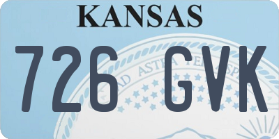 KS license plate 726GVK