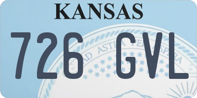 KS license plate 726GVL