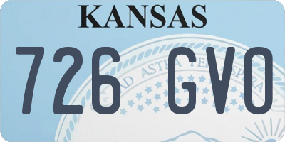 KS license plate 726GVO