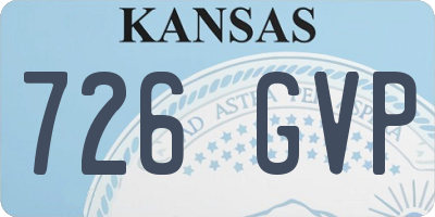 KS license plate 726GVP