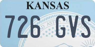 KS license plate 726GVS
