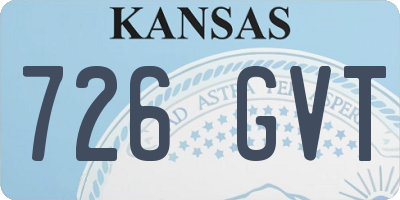 KS license plate 726GVT