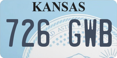 KS license plate 726GWB