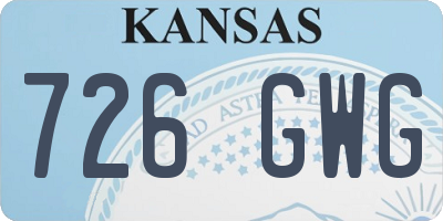 KS license plate 726GWG