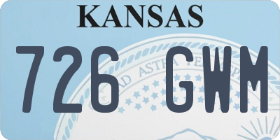 KS license plate 726GWM