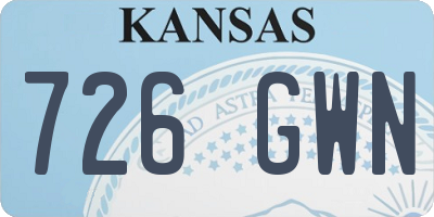 KS license plate 726GWN