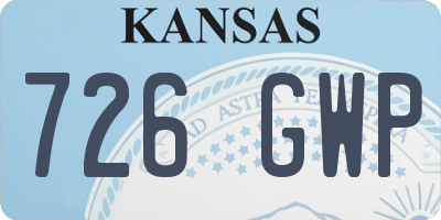 KS license plate 726GWP