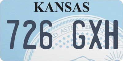 KS license plate 726GXH