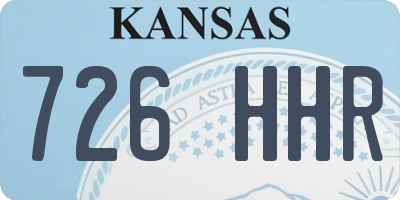 KS license plate 726HHR