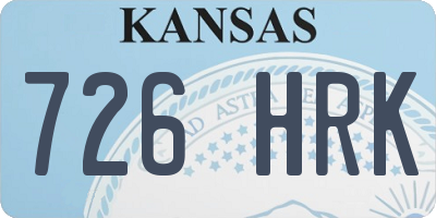 KS license plate 726HRK