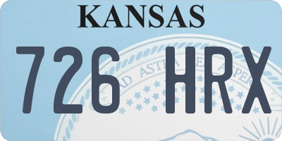KS license plate 726HRX