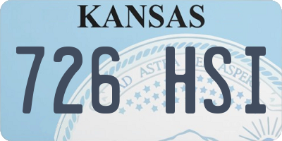KS license plate 726HSI