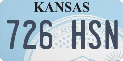 KS license plate 726HSN
