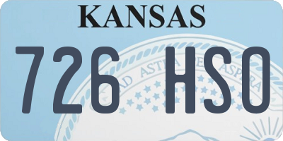 KS license plate 726HSO