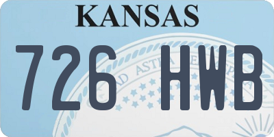 KS license plate 726HWB