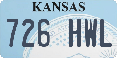 KS license plate 726HWL