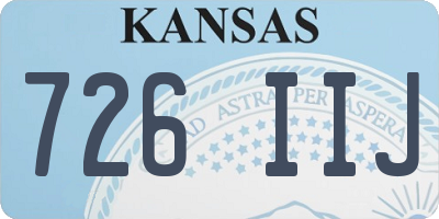 KS license plate 726IIJ