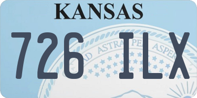 KS license plate 726ILX