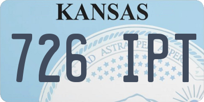KS license plate 726IPT