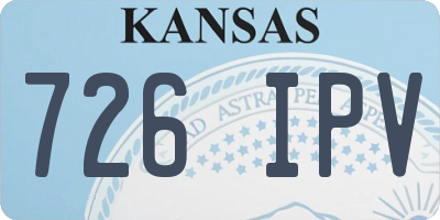 KS license plate 726IPV