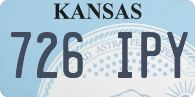 KS license plate 726IPY