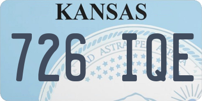 KS license plate 726IQE