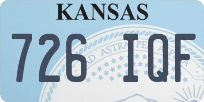 KS license plate 726IQF