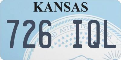 KS license plate 726IQL