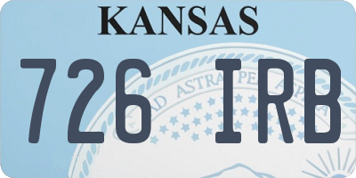 KS license plate 726IRB