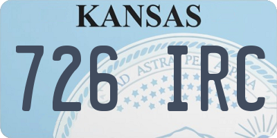 KS license plate 726IRC