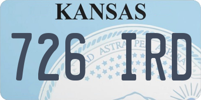 KS license plate 726IRD